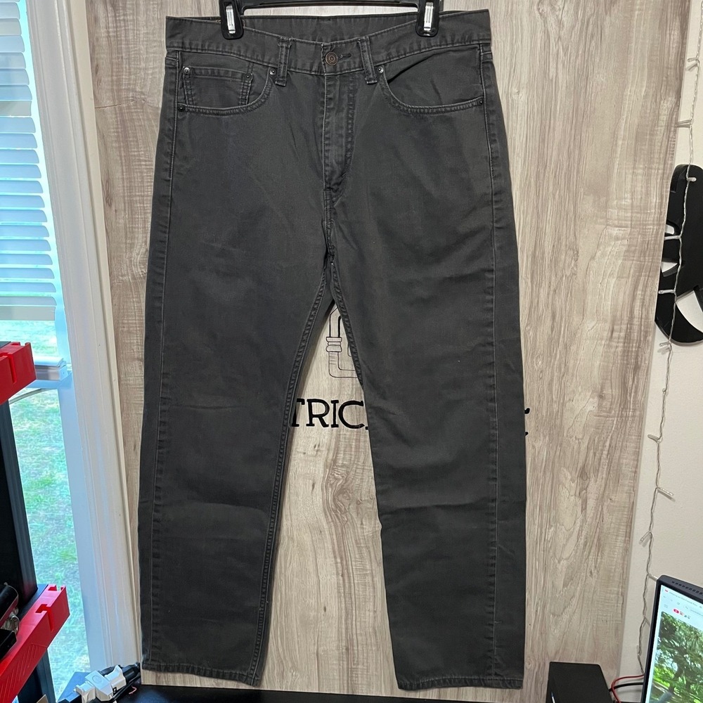 Vintage Levi's 505 Jeans Mens 34x32 Black Straight Leg Y2K Grunge Skate Classic